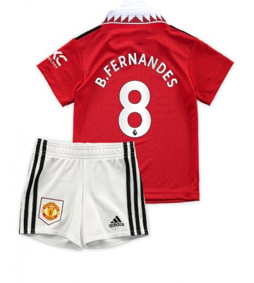 Manchester United Bruno Fernandes #8 Hjemmedraktsett Barn 2022-23 Kortermet (+ Korte bukser)